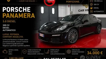 Usata Porsche Panamera Edition 300 CV (220 kW) 2015 Nero Utilitaria