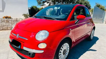 Usata Fiat 500 75 CV (55 kW) 2009 Rosso Cabrio