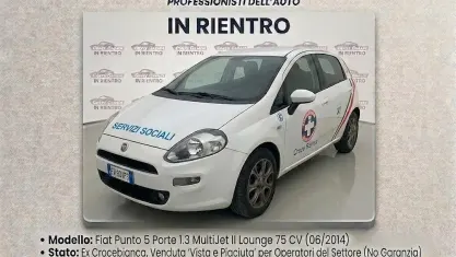 Usata Fiat Punto Lounge 75 CV (55 kW) 2014 Bianco Utilitaria