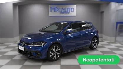 Usata VW Polo R-line 95 CV (69 kW) 2021 Blu Utilitaria