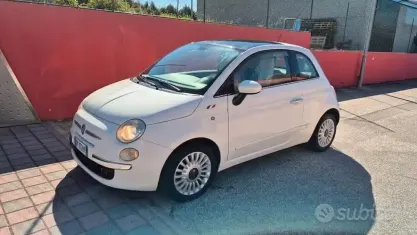 Usata Fiat 500 Lounge 75 CV (55 kW) 2009 Bianco Cabrio