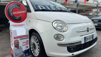 Usata Fiat 500 75 CV (55 kW) 2009 Bianco Cabrio