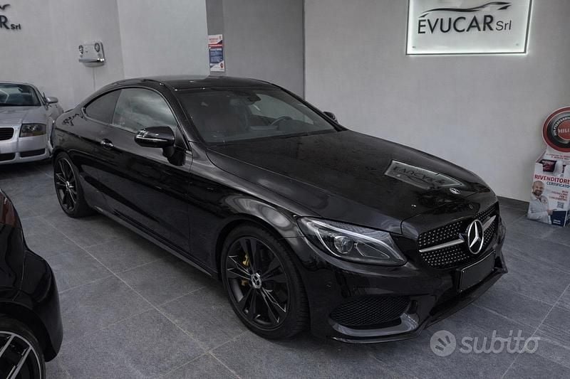 Usata Mercedes C220 Premium 170 CV (125 kW) 2017 Nero Coupé