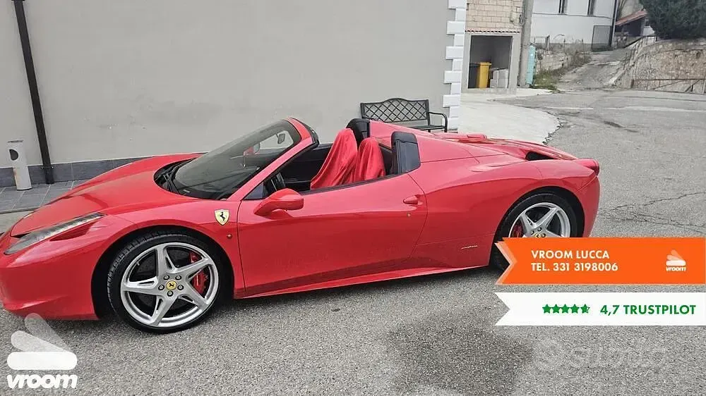 Usata Ferrari 458 566 CV (416 kW) 2012 Rosso Cabrio