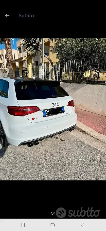 Usata Audi S3 300 CV (220 kW) 2014 Bianco Berlina