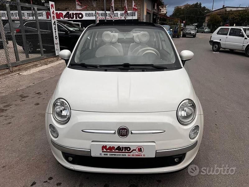 Usata Fiat 500 Lounge 69 CV (50 kW) 2009 Bianco Cabrio