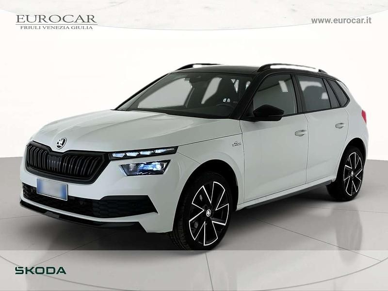Bianco luna metallizzato nero Usata 2023 Skoda Kamiq Monte Carlo SUV | 21.900 € (Molto cara) - Immagine 1/4