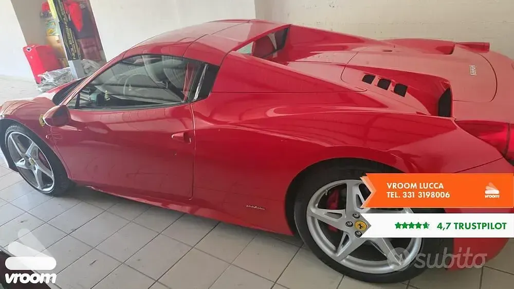 Usata Ferrari 458 566 CV (416 kW) 2012 Rosso Cabrio
