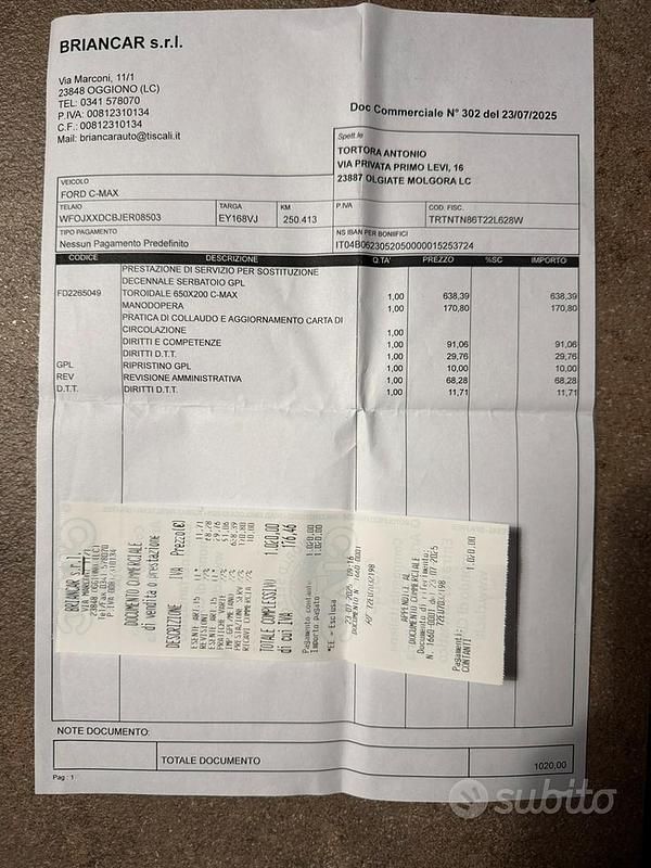 Usata Ford C-MAX Titanium 120 CV (88 kW) 2015 Nero Monovolume