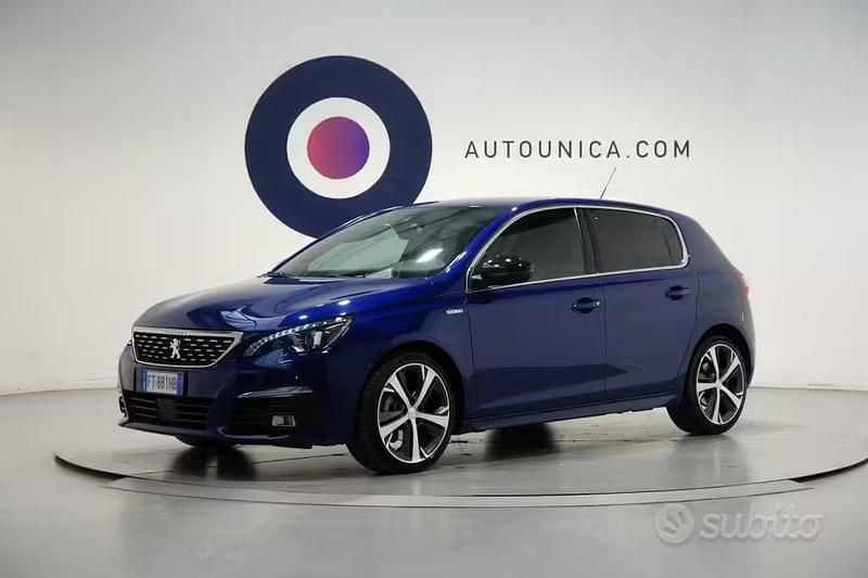 Usata Peugeot 308 GT-line 131 CV (96 kW) 2018 Blu Berlina