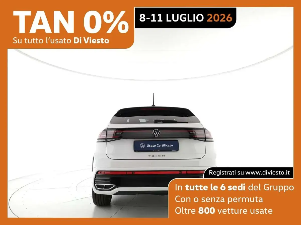 Usata VW Taigo R-line 110 CV (80 kW) 2023 Pure white nero SUV