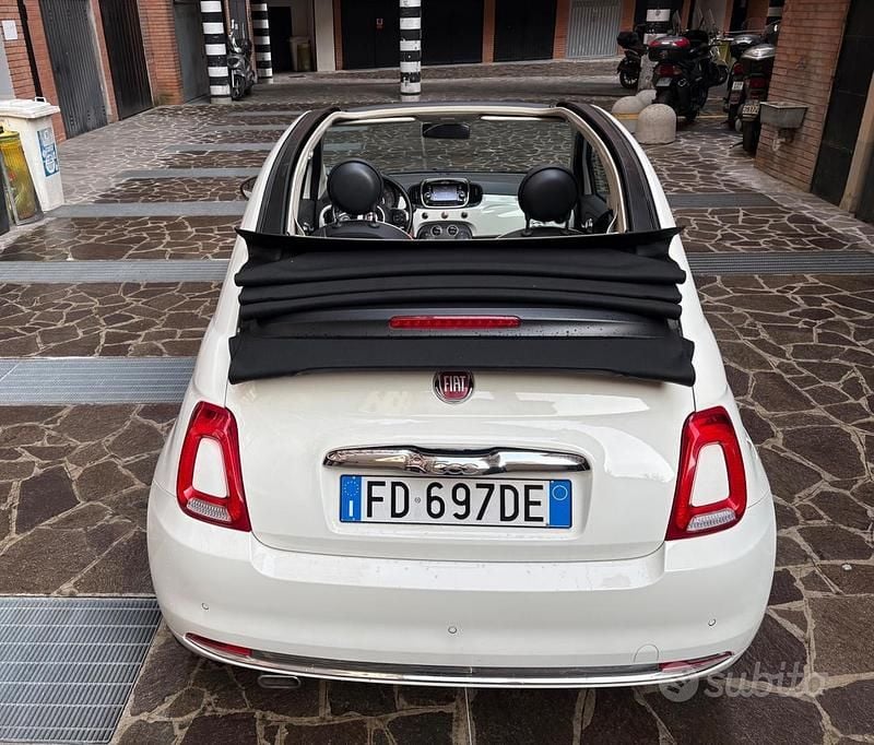 Usata Fiat 500C Lounge 69 CV (50 kW) 2016 Bianco Cabrio