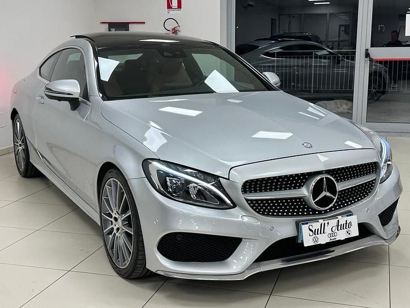 Begagnad Mercedes C250 Premium Plus 204 HK (150 kW) 2016 Silver Sportkupé