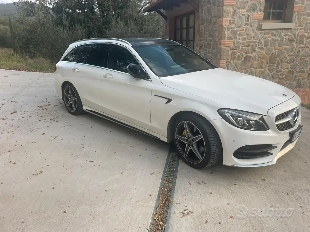 Usata Mercedes C220 Premium Plus 170 CV (125 kW) 2018 Bianco Station wagon