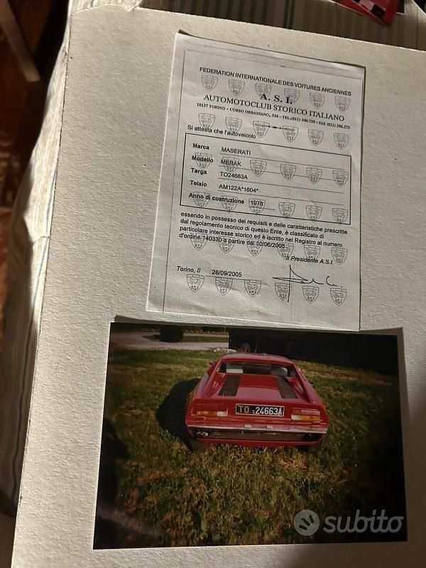 Usata Maserati Merak 1970 Rosso Coupé
