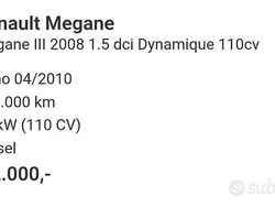 Grigio Usata 2010 Renault Mégane III Dynamique Tre volumi | 2000 € (Super prezzo)