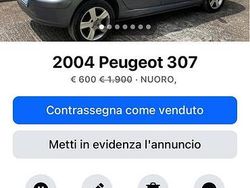 Grigio Usata 2004 Peugeot 307 Due volumi | 1000 € (Buon prezzo)