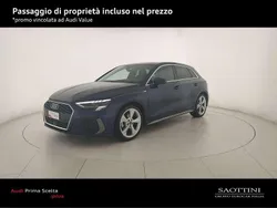 Blu navarra metallizzato Usata 2024 Audi A3 Sportback S-Line Tre volumi | 32.900 € (Buon prezzo)