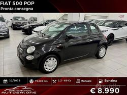 Nero Usata 2018 Fiat 500 Pop Tre volumi | 8990 € (Buon prezzo)