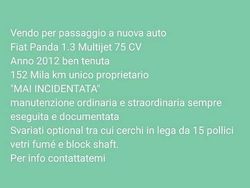 Nero Usata 2012 Fiat Panda Tre volumi | 5700 € (Buon prezzo)