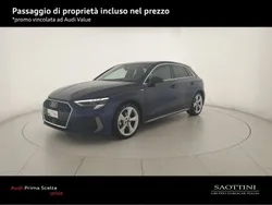 Blu navarra metallizzato Usata 2024 Audi A3 Sportback S-Line Tre volumi | 33.900 € (Buon prezzo)