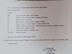 Bianco Usata 1987 Land Rover Defender SUV | 19.000 €