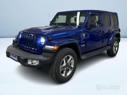 Blu metallizzato Usata 2018 Jeep Wrangler Unlimited Sahara SUV | 42.900 € (Buon prezzo)
