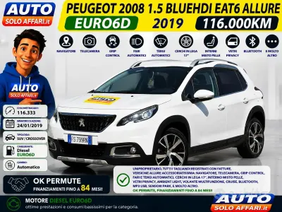 Usata Peugeot 2008 Allure 120 CV (88 kW) 2019 Bianco SUV