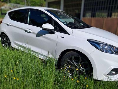 Begagnad Ford Fiesta ST-Line 125 HK (91 kW) 2018 Vit Halvkombi