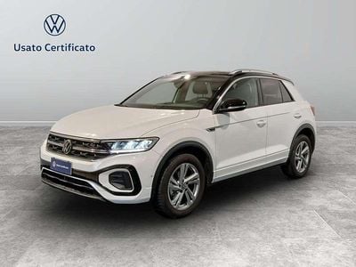 Usata VW T-Roc R-line 110 CV (80 kW) 2022 Pure white nero SUV