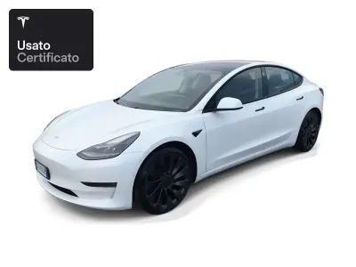 Usata Tesla Model 3 Performance 377 kW (513 CV) 2021 Pearl white multicoat Berlina