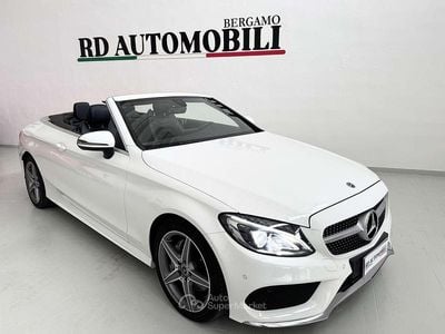 Usata Mercedes C180 Premium 156 CV (114 kW) 2018 Bianco diamond white bright Cabrio