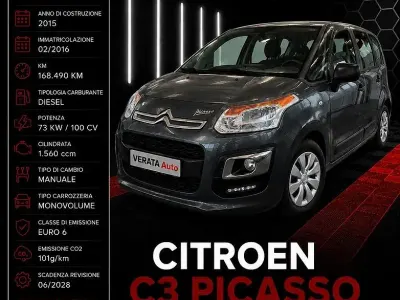 Usata Citroën C3 Picasso Feel 99 CV (72 kW) 2016 Grigio Monovolume