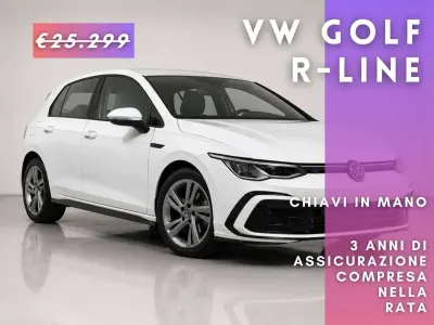 Usata VW Golf VIII R-line 131 CV (96 kW) 2024 Bianco