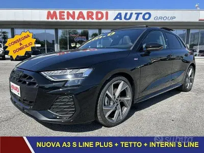 Nuova Audi A3 S-line plus 150 CV (110 kW) 2025 Nero Berlina