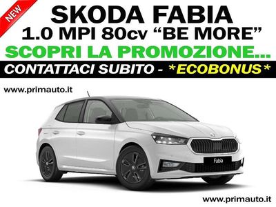 Nuova Skoda Fabia 80 CV (58 kW) 2026 Bianco luna tetto nero Berlina
