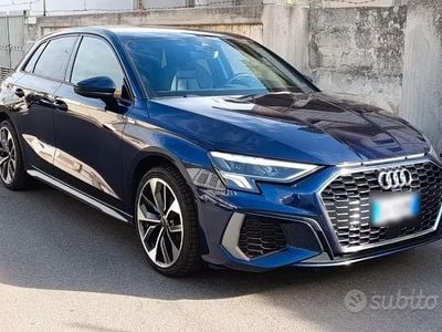 Usata Audi A3 Sportback g-tron S-Line 131 CV (96 kW) 2022 Blu Utilitaria