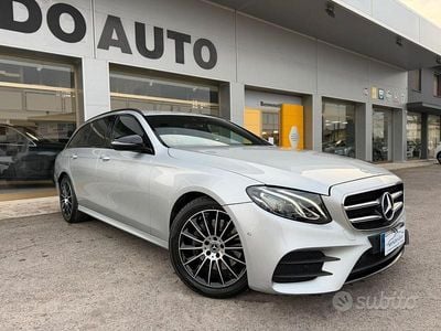 Usata Mercedes E220 AMG line 194 CV (142 kW) 2018 Grigio Station wagon