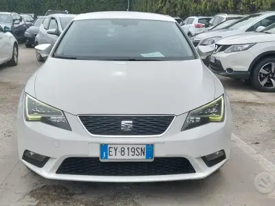Usata Seat Leon Style 110 CV (80 kW) 2015 Bianco Berlina