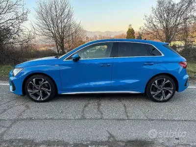 Usata Audi A3 S-Line 150 CV (110 kW) 2021 Blu Berlina