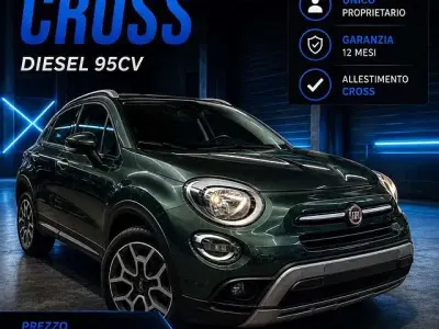 Usata Fiat 500X Cross 95 CV (69 kW) 2021 Verde technogreen tetto nero SUV