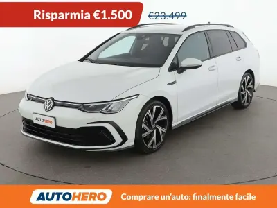 Usata VW Golf VIII R-line 131 CV (96 kW) 2021 Bianco Station wagon