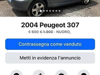 Usata Peugeot 307 109 CV (80 kW) 2004 Grigio Utilitaria