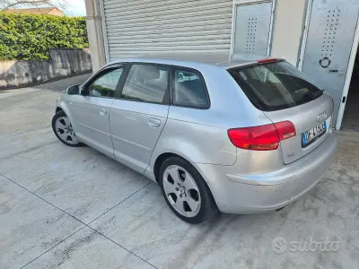 Usata Audi A3 Sportback 140 CV (102 kW) 2007 Grigio Utilitaria