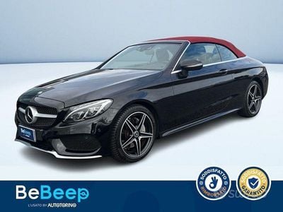 Usata Mercedes C220 Premium 169 CV (124 kW) 2018 Nero Cabrio