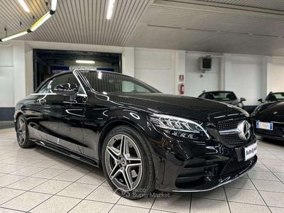 Usata Mercedes C200 AMG line 184 CV (135 kW) 2020 Nero Cabrio
