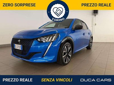 Usata Peugeot e-208 GT 100 kW (136 CV) 2021 Blu/azzurro Utilitaria