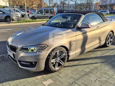 Usata BMW 218 Sport Line 136 CV (100 kW) 2016 Grigio Cabrio