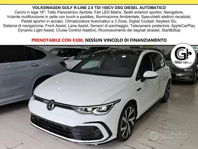Usata VW Golf VIII R-line 150 CV (110 kW) 2023 Pure white Berlina