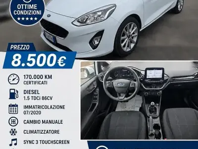 Usata Ford Fiesta 86 CV (63 kW) 2020 Bianco Utilitaria
